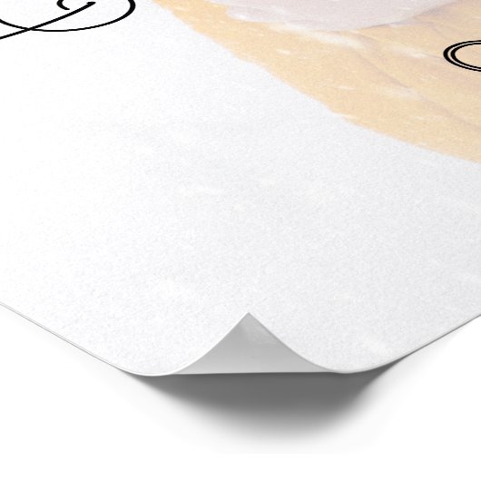 Modernes Script-Overlay Hochzeitplakat Foto Begrüß Poster (Ecke)