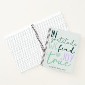 Modernes Script Pastel Girly Gratitude Notebook Notizblock (Innenseite)