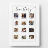 Modernes Script Personalisiert Couple Liebe Story  Fotoplatte (Vorderseite)