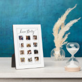 Modernes Script Personalisiert Couple Liebe Story  Fotoplatte (Seite)