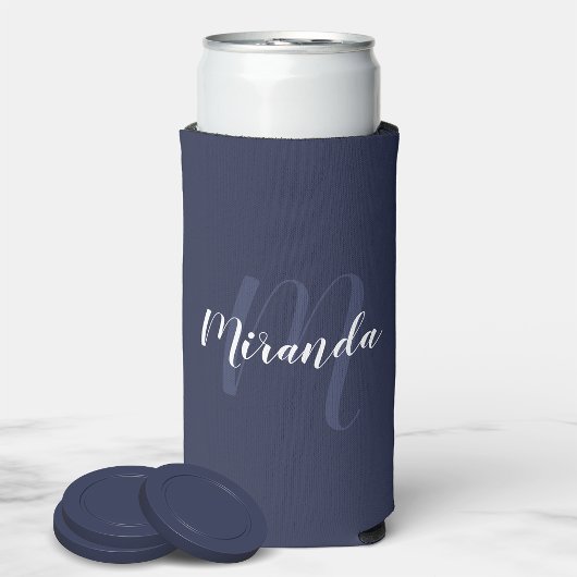 Modernes Script Personalisiert Monogram und Name S Selters Dosenkühler