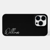 Modernes Script Personalisiert Name iPhone 14 Pro  Hülle (Rückseite (Horizontal))
