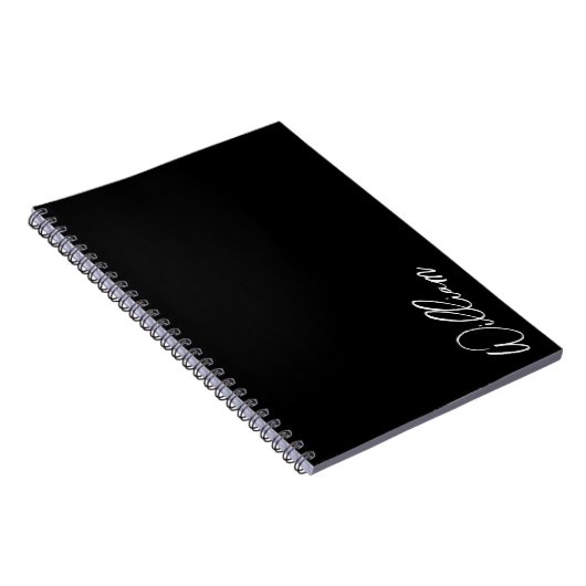 Modernes Script Personalisiert Name Notebook Notizblock (Rechte Seite)