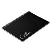 Modernes Script Personalisiert Name Notebook Notizblock (Linke Seite)
