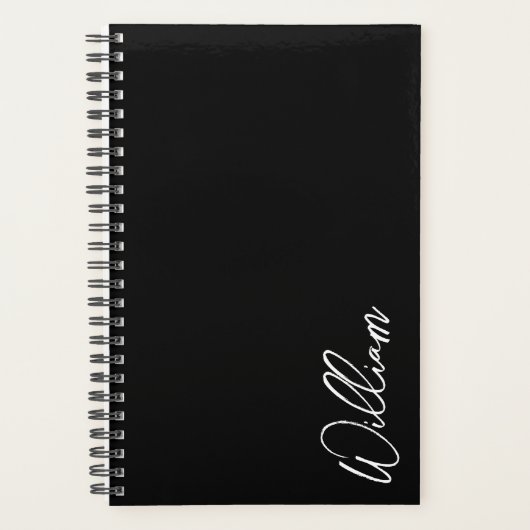 Modernes Script Personalisiert Name Planner Planer (Vorderseite)