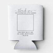 Modernes Script Personalisiert Pet Wedding Foto Dosenkühler (Rückseite)