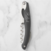 Modernes Script Personalisiert Trauzeuge Waiter's Kellnermesser (Vorderseite)