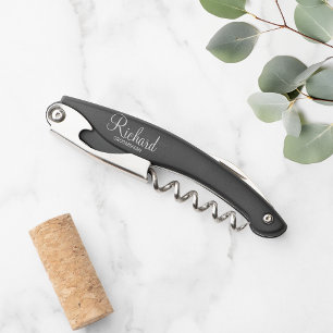 Modernes Script Personalisiert Trauzeuge Waiter's Kellnermesser