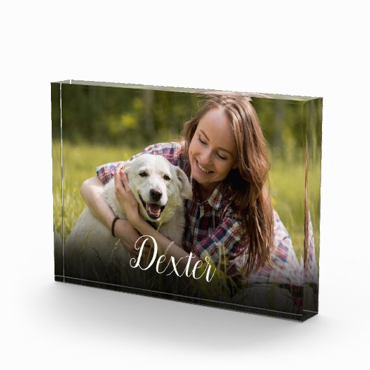 Modernes Script-Pet-Foto Fotoblock (Rechts)