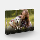 Modernes Script-Pet-Foto Fotoblock (Links)