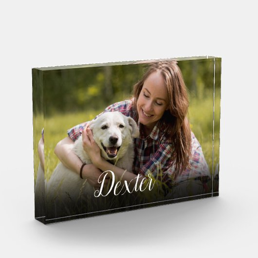 Modernes Script-Pet-Foto Fotoblock (Links)