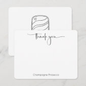 Modernes Script Pickleball-Brautparty Dankeskarte (Vorne/Hinten)