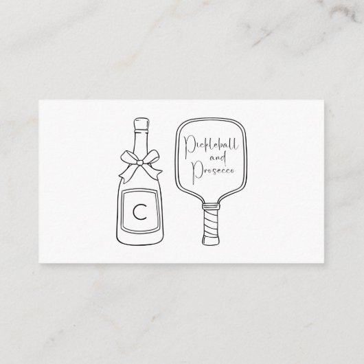 Modernes Script Pickleball Brautparty Raffle Begleitkarte (Rückseite)