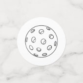 Modernes Script Pickleball & Prosecco Brautparty Konfetti (Klein Vorderseite)