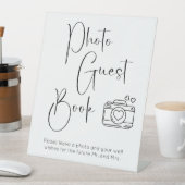 Modernes Script Polterabend Foto Gästebuch Sockelschild (In Situ)