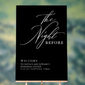 Modernes Script Probe Dinner Black Willkommen Acrylschild (Neutral)