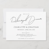 Modernes Script-Probe-Dinner Einladung (Vorderseite)