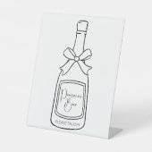 Modernes Script Prosecco Bar Brautparty Sockelschild (Vorderseite)