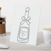 Modernes Script Prosecco Bar Brautparty Sockelschild (In SItu)
