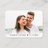 Modernes Script QR Code Foto Wedding RSVP Begleitkarte (Rückseite)