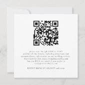 Modernes Script QR Code Foto Wedding Square Note C Einladung (Rückseite)