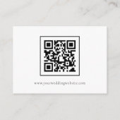 Modernes Script QR Code Hochzeitsdetails Begleitkarte (Rückseite)