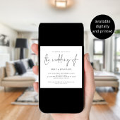 Modernes Script QR Code Square Hochzeitseinladung Einladung