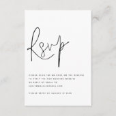Modernes Script QR Code Wedding RSVP Einladung (Vorderseite)