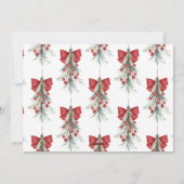 Modernes Script Red Berries Grün Weihnachten (Rückseite)