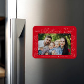 Modernes Script Red Valentine's Day Foto Magnet