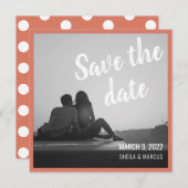Modernes Script Save the Date Hochzeitsfotokarte (Vorne/Hinten)