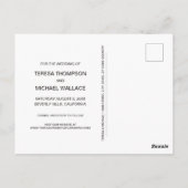 Modernes Script Save the Date Verlobung Foto Postkarte (Rückseite)