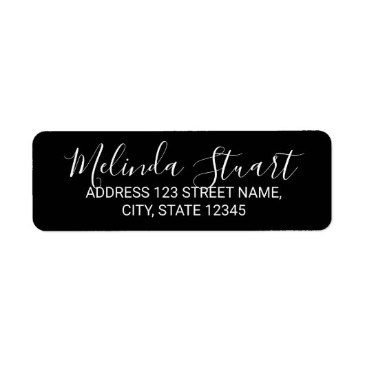 Modernes Script schwarz und weiß (Vorne)