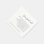 Modernes Script Schwarz-weiß Fun Fakt # 3 Abschlus Serviette (Ecke)