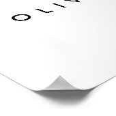 Modernes Script Schwarz-weiß Wedding Willkommensze Poster (Ecke)