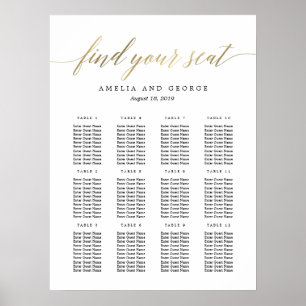 Modernes Script Seekarten-Poster Poster