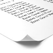 Modernes Script Seekarten-Poster Poster (Ecke)