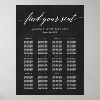 Modernes Script Seekarten-Poster Poster