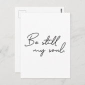 Modernes Script sei immer noch mein Soul Typografi Postkarte (Vorne/Hinten)