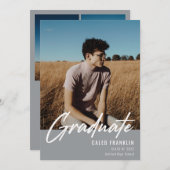 Modernes Script Senior Class Foto Abschluss (Vorne/Hinten)