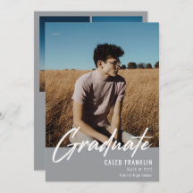 Modernes Script Senior Class Foto Abschluss