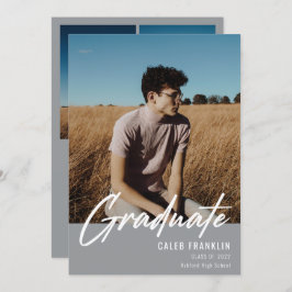 Modernes Script Senior Class Foto Abschluss