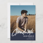 Modernes Script Senior Class Foto Abschluss (Vorderseite)