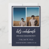 Modernes Script Senior Class Foto Abschluss (Rückseite)