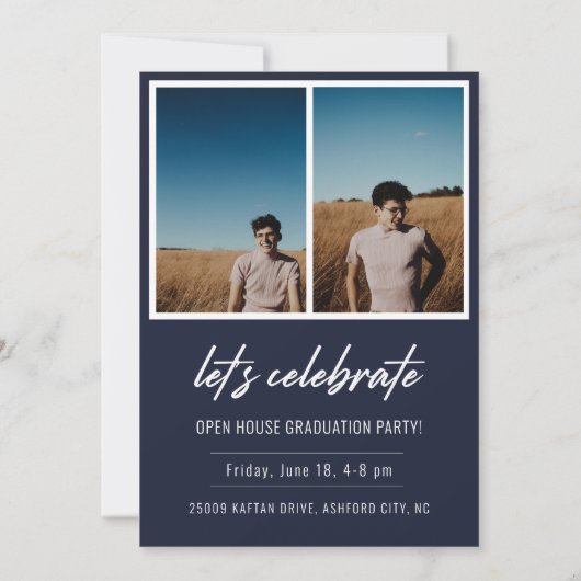 Modernes Script Senior Class Foto Abschluss (Rückseite)