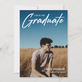 Modernes Script Senior Class Foto Abschluss