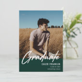 Modernes Script Senior Class Foto Abschluss (Stehend Vorderseite)