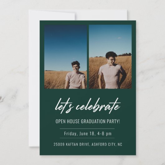 Modernes Script Senior Class Foto Abschluss (Rückseite)