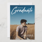 Modernes Script Senior Class Foto Abschluss (Vorderseite)