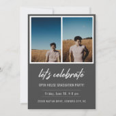 Modernes Script Senior Class Foto Abschluss (Rückseite)